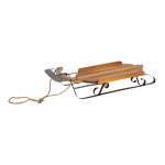 Wooden sleigh  - Material: with rope - Color: brown/black...