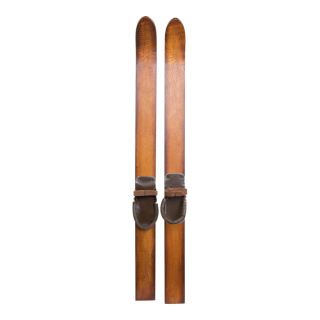 Wooden ski 2pcs./set - Material: antique - Color: brown/silver - Size: 60x45cm