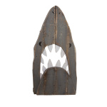 Shark head  - Material: wood - Color: grey/white - Size:...