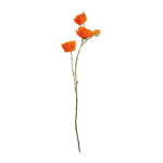 Poppy twig with 4 blossoms, artificial silk     Size:...