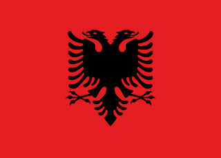 Flagge, Abmessung: 90x150cm,  Farbe: Albanien