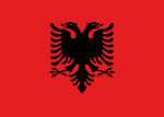 Flagge, Abmessung: 90x150cm,  Farbe: Albanien