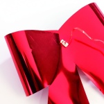 Pull-bow ribbon  - Material: metal foil - Color: red -...