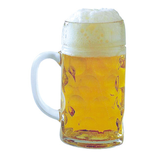 Chope à bière  carton imprimé double face Color: jaune/blanc Size: 40x28cm