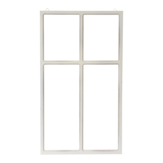 Châssis de fenêtre  bois avec suspension Color: blanc Size: 71x40x25cm