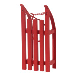 Traîneau mini  bois avec corde Color: rouge Size:...