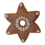 Gingerbread star  - Material: styrofoam with nylon hanger...