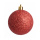 Weihnachtskugel      Groesse: Ø 8cm, 6 Stk./Blister, mit festem Glitter, aus Kunststoff    Farbe: rot