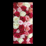Motif imprimé "Roses romantiques" tissu...