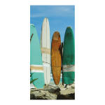 Motiv imprimé "Surfboards" tissu  Color: bleu/coloré Size: 180x90cm