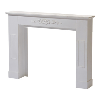 Cheminée bois assemblable Color: blanc Size: 120x90x20cm