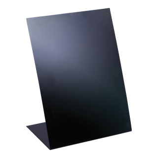 L-Aufsteller Kunststoff, DIN A4     Groesse: 29,5x21,0 cm (H/B)    Farbe: schwarz