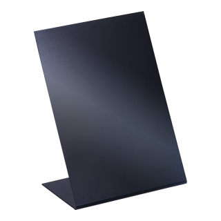 L-Aufsteller Kunststoff, DIN A6     Groesse: 14,5x10,5 cm (H/B)    Farbe: schwarz