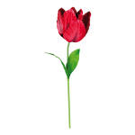 Tulipe en plastique/soie synthétique, avec tige...