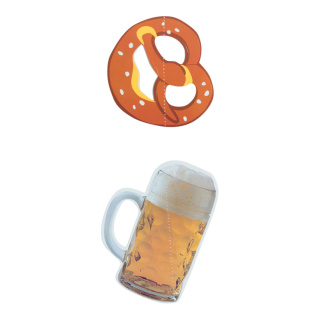 Suspension "bretzel & bière" en papier  Color: brun Size: 40cm