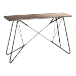 Table en métal pliable avec plateau en bois Color:...
