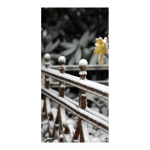 Banner "Metal fence with snow" paper -...