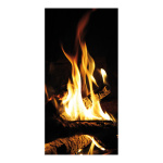 Motivdruck "Feuer" aus Stoff   Info: SCHWER...