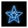 Figure néon "double étoile" 230V IP44 15m  câble d´amorce Lampe LED avec prise Color: transparent / blanc froid Size: Ø75cm