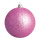 Weihnachtskugel, pink glitter      Groesse: Ø 6cm, 12 St./Blister