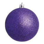 Christmas ball violet glitter 6 pcs./blister - Material:...