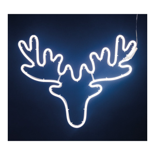 Neon-shape "Reindeer" 230V IP44 15m supply cable - Material: LED lamp with plug - Color: transparent/warm white - Size: 54x45cm