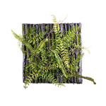 Fern plate panel in bark finish - Material: decorated...