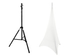 EUROLITE Set STV-40S-WOT Steel Stand + Tripod Cover white