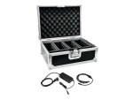 EUROLITE Set Flightcase 4x AKKU Flat Light 1 + Charger