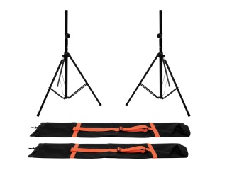 OMNITRONIC Set 2x BS-2 EU Loudspeaker Stand + 2x Carrying Bag