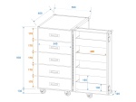 ROADINGER Universal-Schubladen-Case TSF-1 mit Rollen