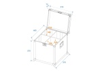 ROADINGER Flightcase 4x PAR-64 Spot lang Haken