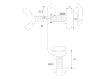 EUROLITE TH-25 Theatre Clamp silver