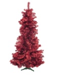 EUROPALMS Fir tree FUTURA, red metallic, 210cm