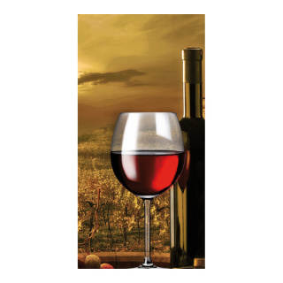 Motivdruck »Wein« Stoff Abmessung: 180x90cm Farbe: rot #   Info: SCHWER ENTFLAMMBAR