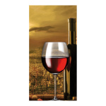 Motif imprimé "Vin" tissu  Color: rouge...
