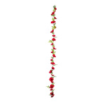 Poppy flower garland with 23 flower heads and leaves...