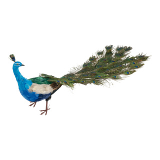 Paon  2 parties styromousse avec plumes Color: nature Size: 50x130cm