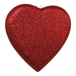 Herz beglimmert, Styropor     Groesse: 20cm    Farbe: rot...