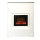 Kamin mit Feuerstelle elektrisch, 300cm Zuleitung, für den Innenbereich Abmessung: 67x21x80cm Farbe: Weiß #
