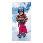 Motivdruck "Mädchen auf Skiern" aus Stoff...