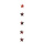 Guirlande détoiles en film 12 étoiles feuille métallique Color: rouge Size: ca. Ø 9cm X 200cm