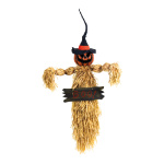 Creepy scarecrow out of straw - Material: with pumpkin...