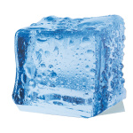 Cut-out »Cube de glace« avec support en...