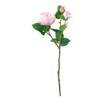 Rose 3-fold, one flower head & two buds, artificial...