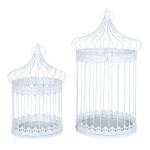 Bird cages set of 2, to hang, powder coated, nested, made...