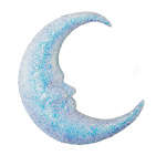 Lune avec cintre en polystyrène scintillant Color:...