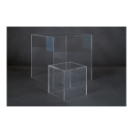 Box acrylique ouvert en haut     Taille: 15x15x15cm...