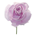 Tête de rose en mousse avec tige  Color: lila Size:...