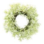Wicker wreath with artificial blossoms - Material:  -...